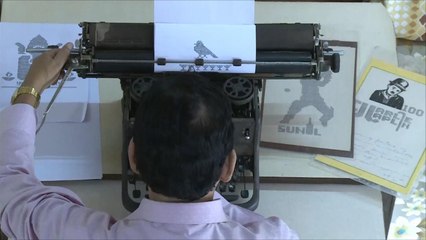 هذا الصباح-هندي يستخدم آلة الطباعة وسيلة للرسم