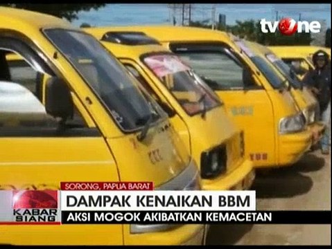 BBM Naik, Sopir Angkutan di Sorong Mogok Kerja