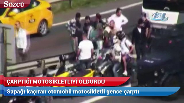 Motosikletli gencin feci ölümü kamerada