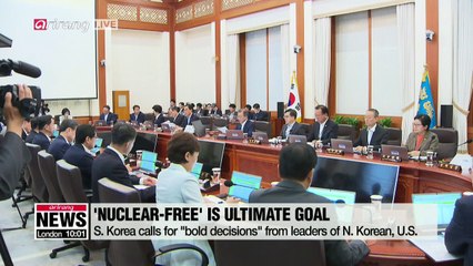 Pres. Moon calls for 'bold decisions' from N. Korean leader and U.S. President