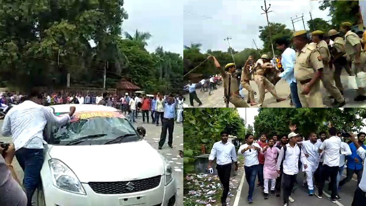 गोरखपुर में छात्रसंघ चुनाव प्रचार को लेकर दो गुटों में झड़प, पुलिस ने भांजी लाठियां
