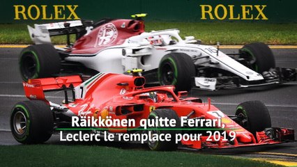 Formule 1 - Räikkönen quitte Ferrari pour Sauber en 2019