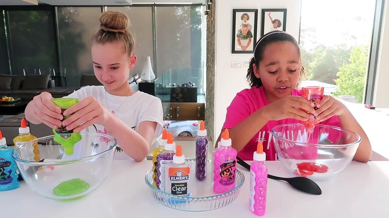 3 COLORS OF GLUE SLIME CHALLENGE!!