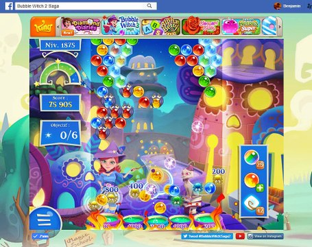 Bubble Witch Saga 2-Level 1875