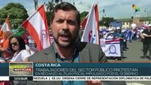 Trabajadores púbicos inician huelga general indefinida en Costa Rica