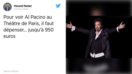 Jusqu'à 950 euros la place pour aller voir Al Pacino : les internautes tiquent et se paient la star sur Twitter.