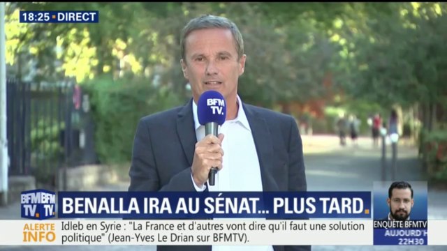 Personne n'est dupe de la peur de Monsieur Benalla de répondre aux sénateurs , réagit Nicolas Dupont-Aignan