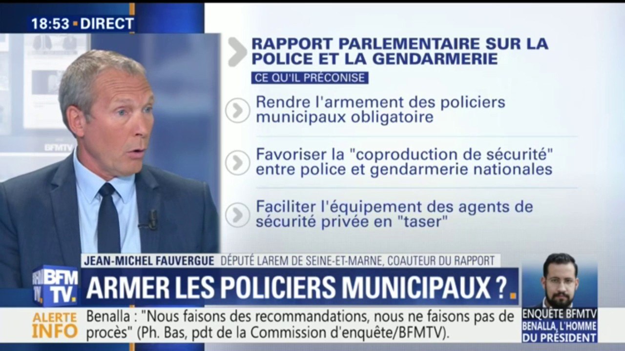 "Les policiers municipaux comme leurs collègues nationaux sont pris pour cible", justifie Jean-Michel Fauvergue