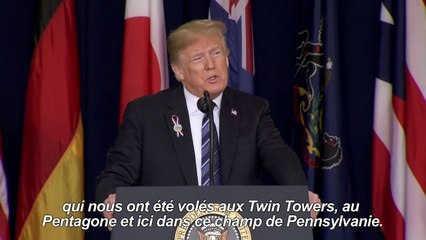 11-septembre: Donald Trump loue les "héros" du vol 93