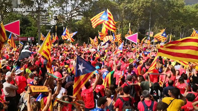 Pro-independence Catalans march to mark independence push