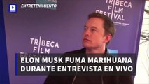 Elon Musk fuma marihuana durante entrevista en vivo