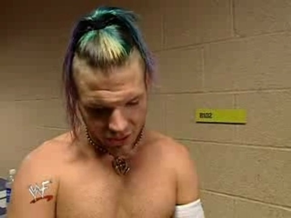 jeff hardy after his match w/ RVD