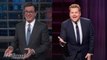 Stephen Colbert and James Corden Address Leslie Moonves Controversy | THR News