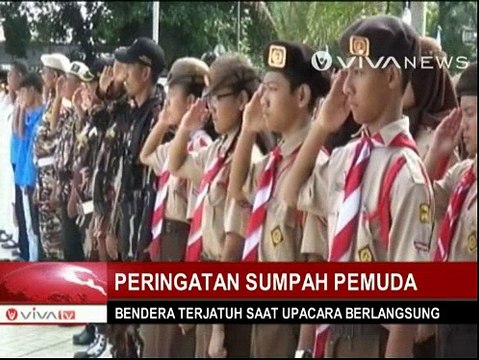 Tali Bendera Putus Saat Upacara Sumpah Pemuda di Balai Kota Bogor