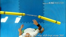 Côn inox bọc xốp, xích trục xoay 360. #KANSHOP. #Nunchaku. Kanclub côn nhị khúc