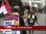 Aksi Jalan Mundur Pendukung Jokowi dari Malang Menuju Jakarta