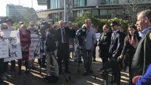 Demonstrators Rally Outside Court in Support of ASIS Spy and Lawyer