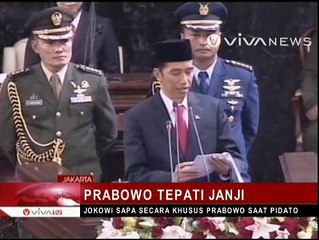 Prabowo Tepati Janji Hadiri Pelantikan Jokowi