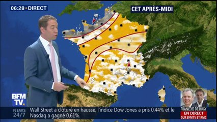 Une perturbation amène des nuages et un peu de pluie