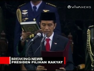Jokowi-JK Ucapkan Sumpah dan Janji Sebagai Presiden dan Wapres