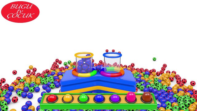 Kaydıraklı Ahşap Oyuncak Top Havuzu Seti Renkli Topları ile Okul Öncesi Renkleri Öğreniyorum