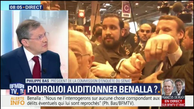 Benalla: Philippe Bas assure ne pas vouloir l'interroger sur les choses correspondant aux délits éventuels