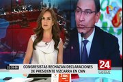 Reacciones tras declaración de Vizcarra sobre posibilidad de cerrar el Congreso