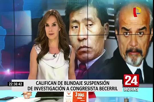 Comisión de Ética suspendió temporalmente investigación a congresista Becerril