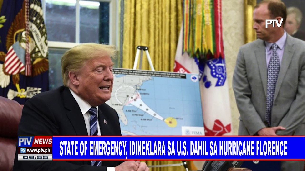 GLOBALITA: State of Emergency, idineklara sa US dahil sa Hurricane Florence