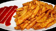 Masala French Fries Recipe - Crispy Potato Finger Chips - Tea Time Recipe