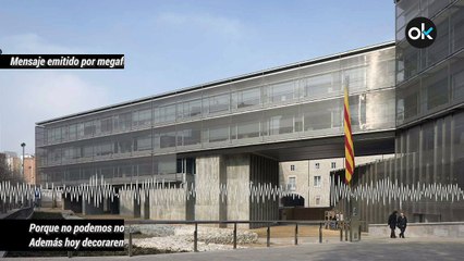 Mensaje emitido por megafonía en la delegación de la Generalitat en Gerona