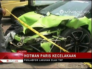 Polisi Gelar Olah TKP Kecelakaan Lamborghini Hotman Paris