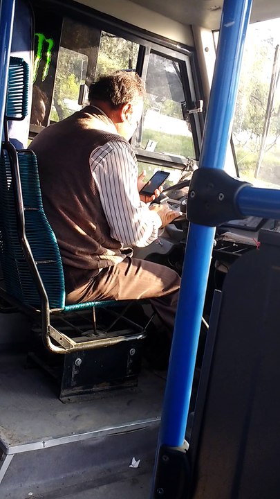 Bus Driver Texting While Driving