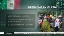 Deja dos muertos y 3 heridos desplome en iglesia de Chiapas