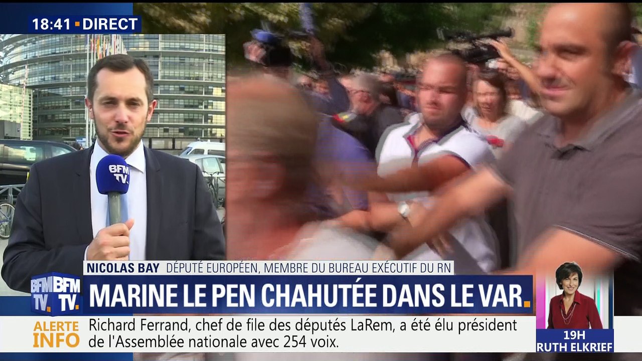 Marine Le Pen chahutée dans le Var: "Non, je crois qu'elle a été bien accueillie", Nicolas Bay