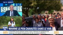 Marine Le Pen chahutée à Châteaudouble dans le Var