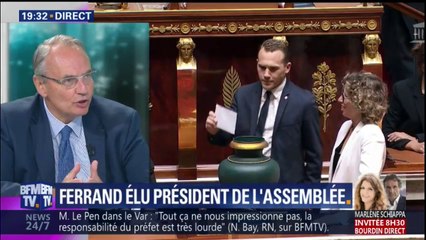 Richard Ferrand mal élu ? "Dans LaREM il y a certainement des gens qui n'étaient pas d'accord avec sa candidature ", commente Jean-Louis Bourlanges