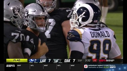 Aaron Donald called for roughing the passer on a sack
