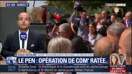 Marine Le Pen chahutée dans le Var: "Il s'agit d'une quinzaine de personnes alors qu'il y a 500 habitants dans le village", relativise David Rachline