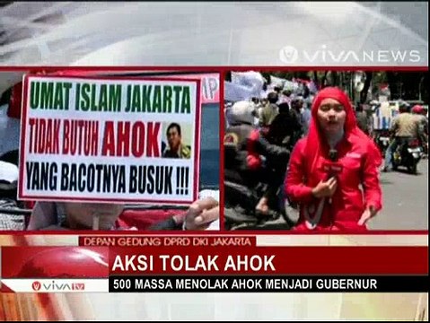 Ratusan Anggota FPI Demo Tolak Ahok Jadi Gubernur