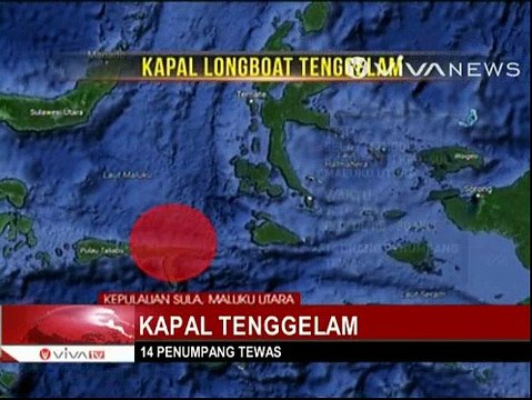 Kapal Tenggelam di Maluku, 14 Penumpang Tewas