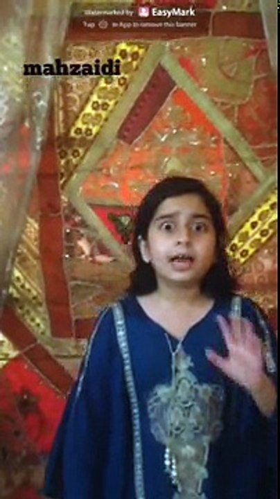 Pakistani Yong Fatima Mahzaidi's message  to India on war against pakistan