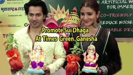 Varun Dhwan & Anushka Sharma Grand Entry At Times Green Ganesha Launch