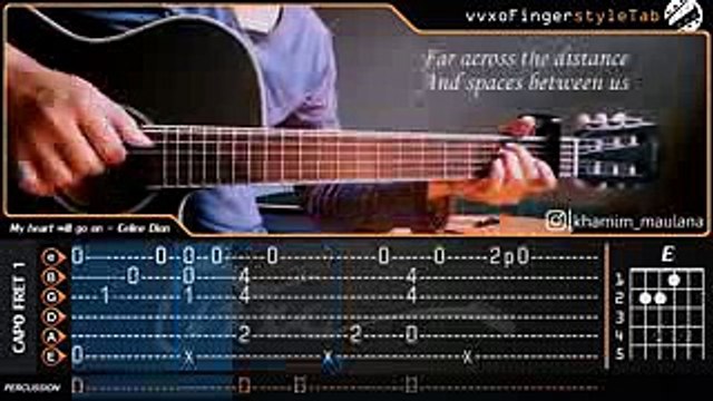 TITANIC - My Heart Will Go On - Fingerstyle Guitar Cover TAB Tutorial