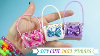 DIY Barbie Doll Miniature Purse, Handbag, Bag - Cute Styles each in under 1 Minute