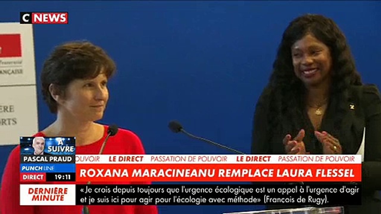 Passation de pouvoirs entre Laura Flessel et la nouvelle ministre des Sports - VIDEO