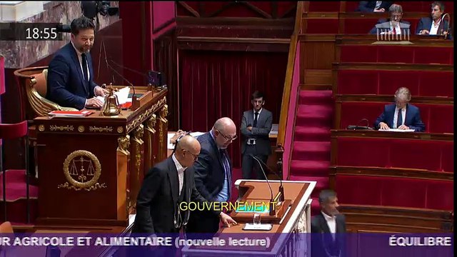Nouvelle lecture du projet de loi agriculture et alimentation à l'Assemblée nationale : le discours de Stéphane Travert