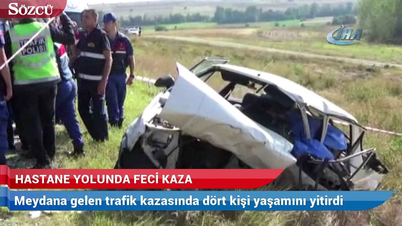 Kırklareli’nde hastane yolunda feci kaza
