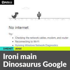 #1MENIT | Ironi Main Dinosaurus Google
