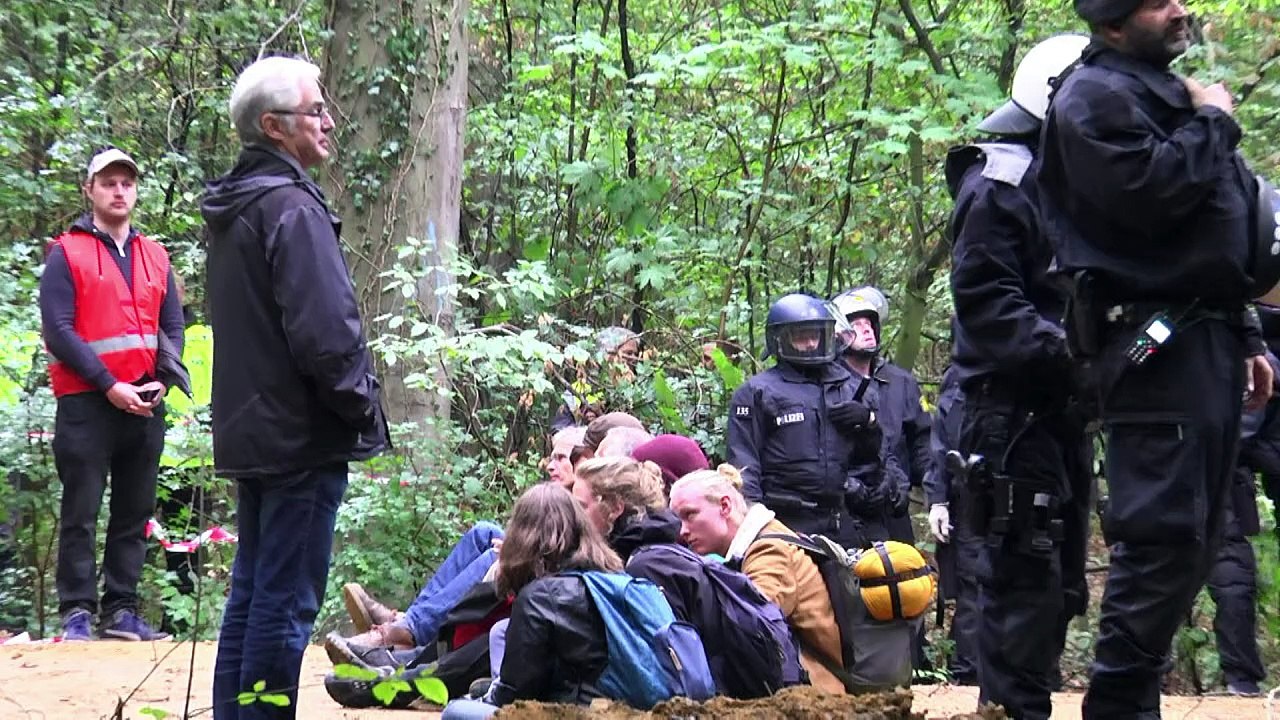 Showdown im hambacher forst: polizei gegen kohle-gegner
